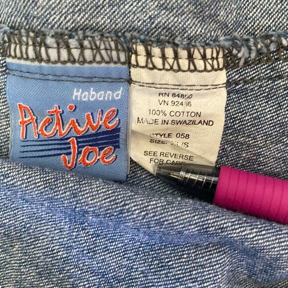 Haband active Joe XL short 100% cotton pull on pants/jeans w/elastic waist - Picture 7 of 12